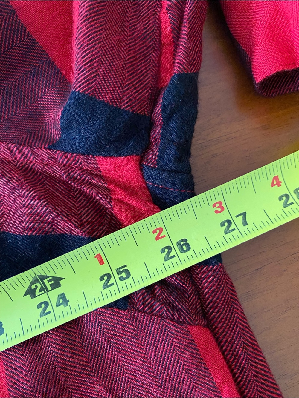 Maurices | Red/Black Buffalo Plaid 100% Rayon Tab-Sleeve Button-Down Shirt Sz 2X - Picture 15 of 16